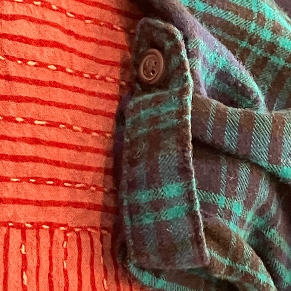 Windriver Women's small Plaid Button Down Shirt - Teal and purple - Picture 12 of 13